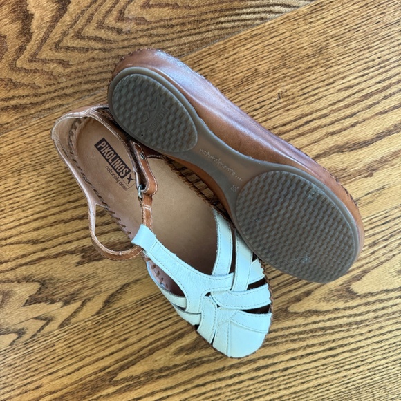 Pikolinos size 38 (8), white and cognac - Picture 4 of 7